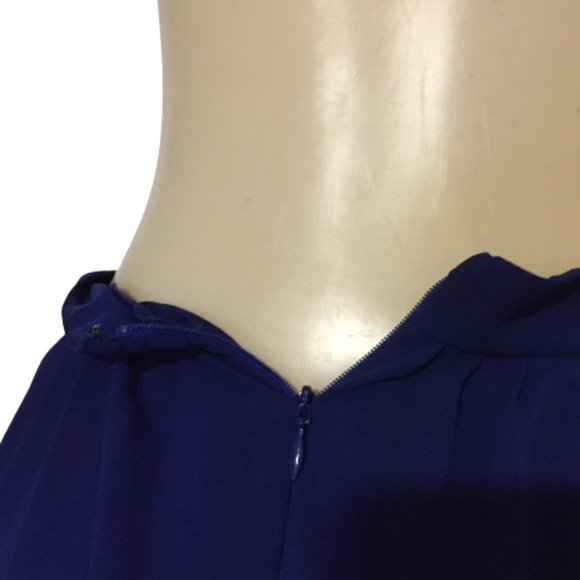OSOS Size 6 Ladies Blue Pleated Skirt - Picture 7 of 10
